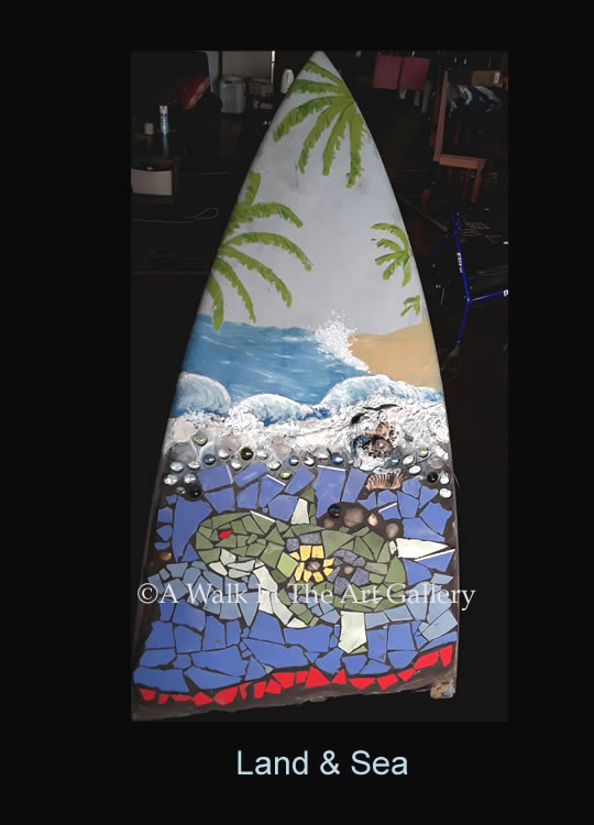 Dolphins Play In Dolphin Bay Driftwood Painting - Island Art by Yotigo